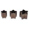 3 Stück Leder Stanzform Set 5-zackige Sternform Scharfer Legierter Stahl Leder Stanz- und Schneidform Kit