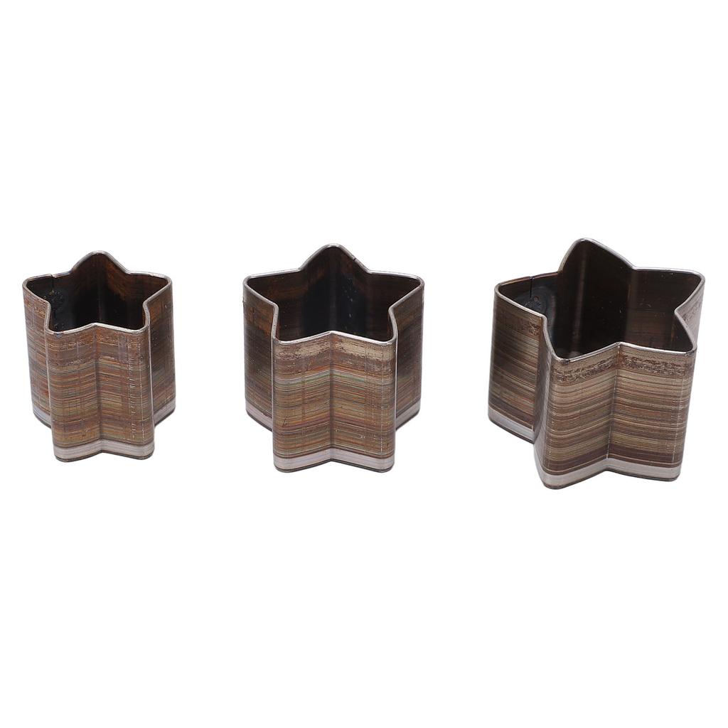 3 Stück Leder Stanzform Set 5-zackige Sternform Scharfer Legierter Stahl Leder Stanz- und Schneidform Kit