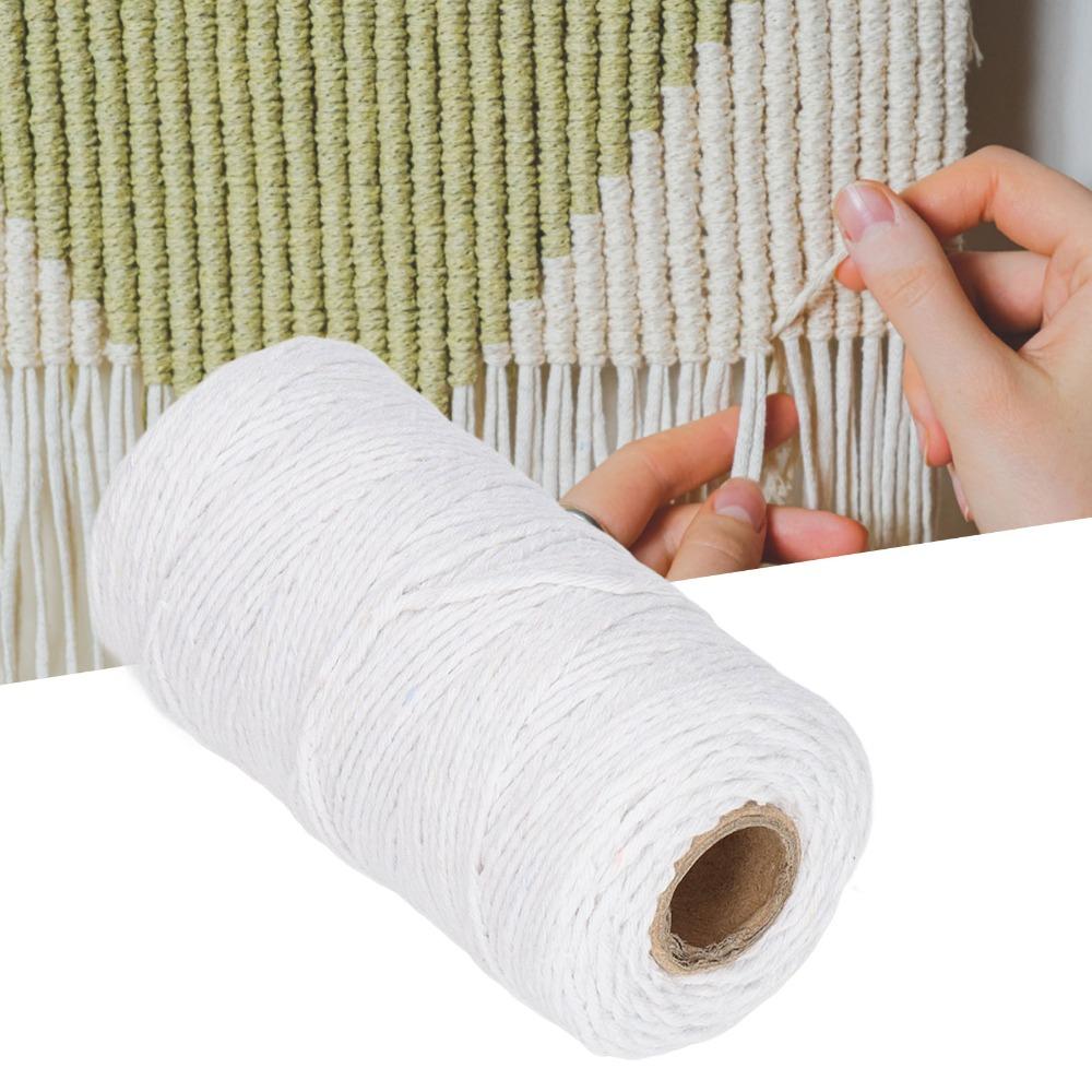 3Pcs 984 Feet Length Macrame Cord Soft Texture Packing String Cotton Twine  For Gift Wrapping