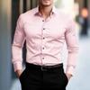 Men's Korean Style Slim-Fit Long-Sleeved Professional Shirt - Non-Iron, Handsome Formal Wear