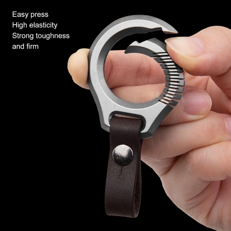 Titaniums Alloy Carabiner Keychains Clip Quick Releases Key Rings Small Carabiner Clip Waist Hanging Keychain Buckles