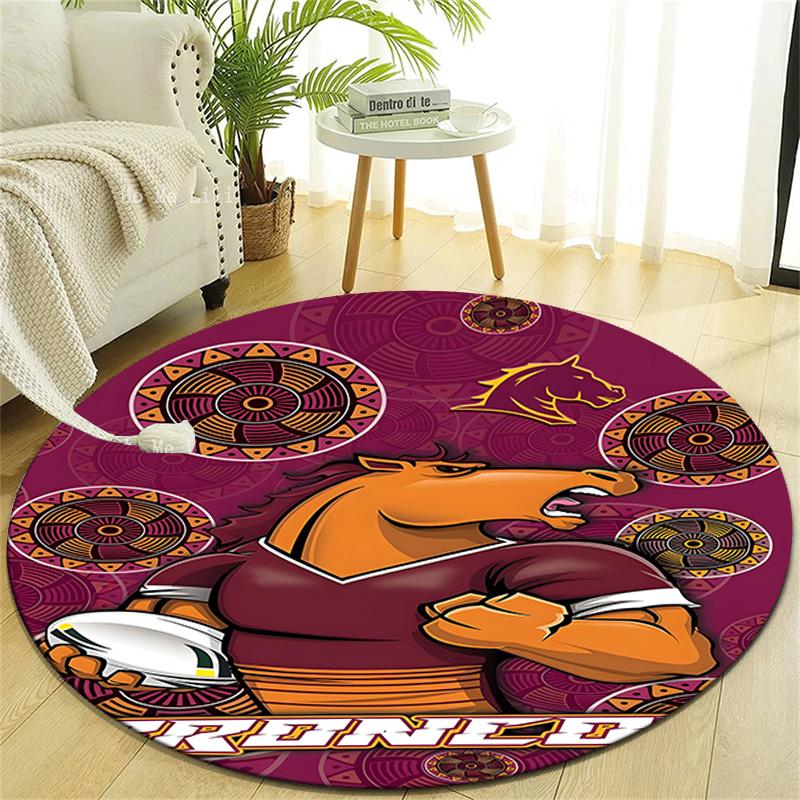 1pc Football Team (45) Design Printed Area Round Carpet for Bedroom Living Room Home Decor Rugs Mat Non Slip Mat Rug for Bedside