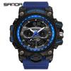 Sanda Men's Trendy Multifunctional Waterproof Sport Wristwatch.