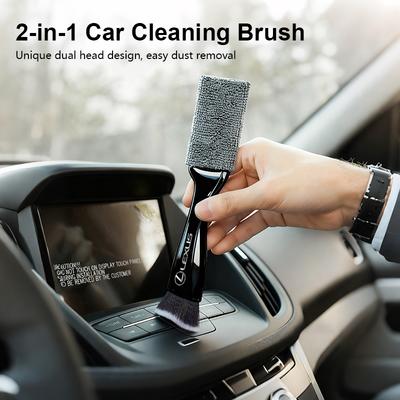 2 In 1 Car Dust Tool Cleaning Brush Accessories For RX300 IS200 IS250 ES350 Ct200h UX250h NX300h RX350 ES300h RX400h NX LS