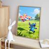 Disney diamond painting kit for Stitch's picnic in living room, bedroom, study and other interior space decoration