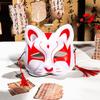 Anime Foxes Mask Japanese Cosplay Rave Håndmalt Anime Demon Slayer Half Face Cat Masks Halloween Dress Up Festival rekvisita