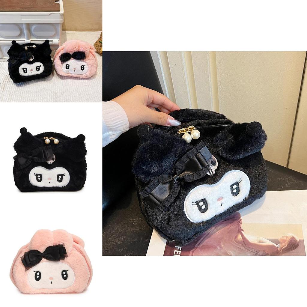 Kuromi Plush Makeup Bag With Animal Pattern For Kids Girls Boys Storage