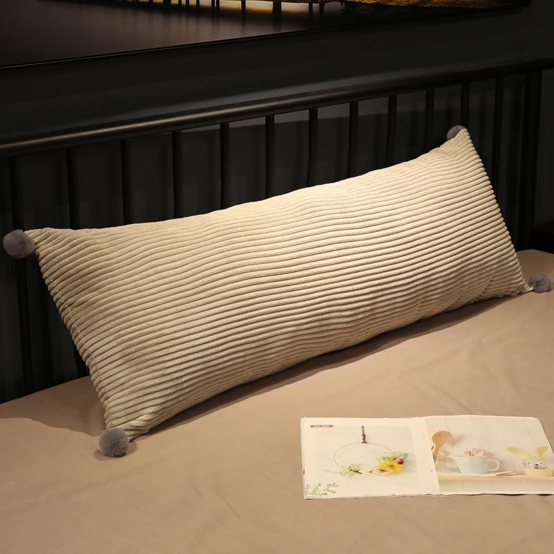 60/85/120/150cm Long Pillow Case Solid Color Soft Comfortable  Double Lover Sleeping Pillow Cover Velvet Long Body Pillowcase