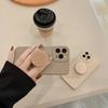 Retro Solid Color Matte With Holder Case For For Iphone 16 15 14 13 12 11 Pro Max Soft Silicone Bumper Cover