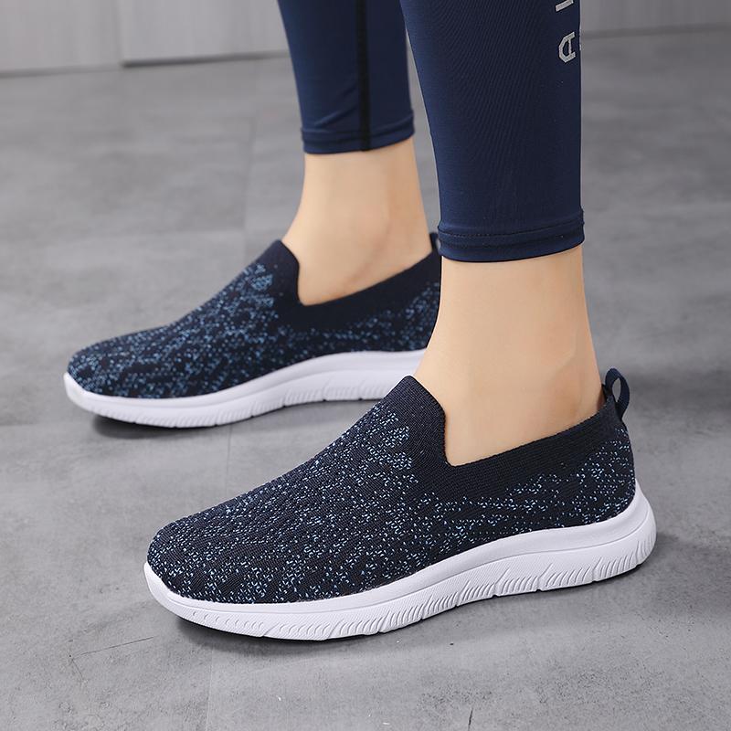 

Женские черные кроссовки для бега, повседневные носки, розовые легкие кроссовки для ходьбы, большие размеры EU: 35 синий