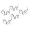 SnakE Shaped Rhinestones Trim Ribbon Mesh Wrap Roll   Clothing Accessories Applique (Silver)