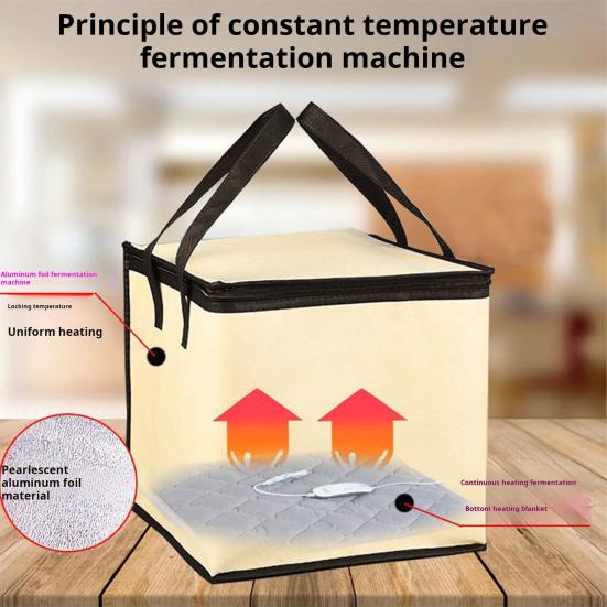 Dough Proofing Box Bread Proofer with Temperature Time Controller Aluminum Foil Insulation Large Capacity Bread Fermentation Box