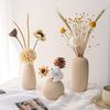 Cream Style Decorative Vases for Living Room, Bedroom, or TV Cabinet with Dried Flowers