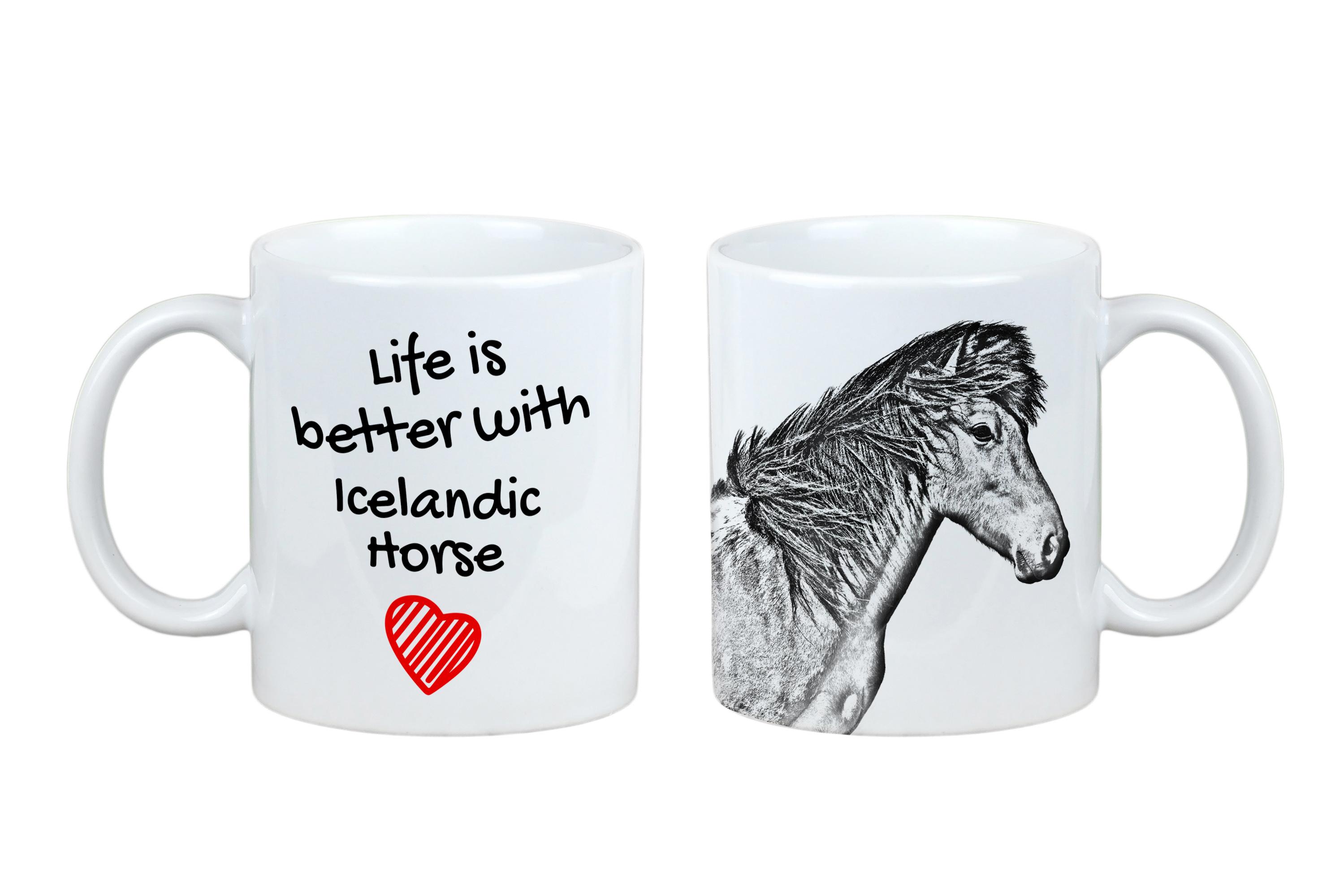 

Icelandic Horse - mug with a horse, mug with a photo, personalized gift from the Art-Dog brand білий