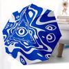 1pc Eyes Abstract Automatic Open 8-Rib Windproof Umbrella, Travel & Commuting, Suitable for All Seasons