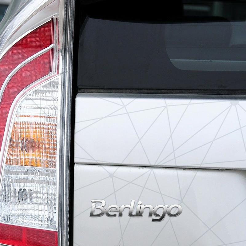 3D Auto Metal For Citroen Berlingo Badge Camper Van K9 M XL Chrome Silver Car Rear Trunk Emblem Sticker LOGO Decor Body Styling