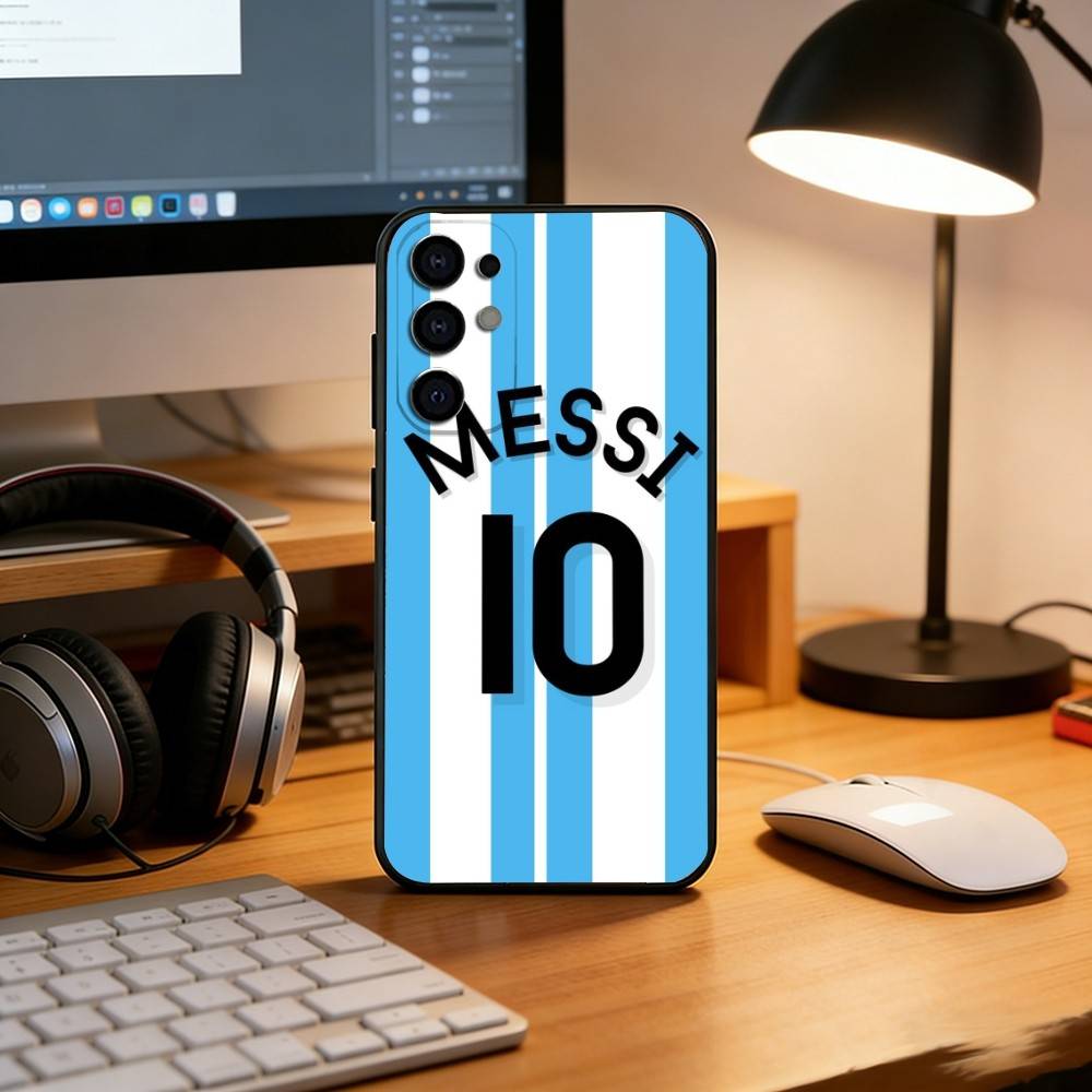 Custodia per Telefono Lionel Messi Silicone Nero Morbido Per Samsung S25,S24,S21,S22,S23,S30,Ultra,S20,Plus,Fe,Lite