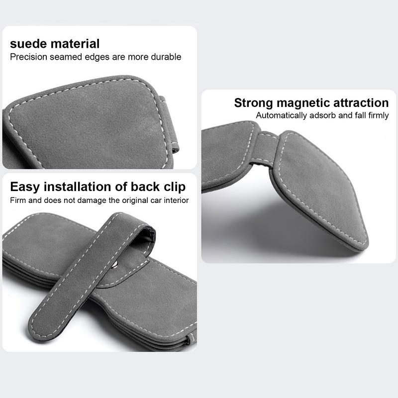 Porte-lunettes de soleil et clip pour carte de ticket, clip stable pour lunettes, clip de suspension multifonctionnel pour lunettes, accessoires pour visière, pratique pour