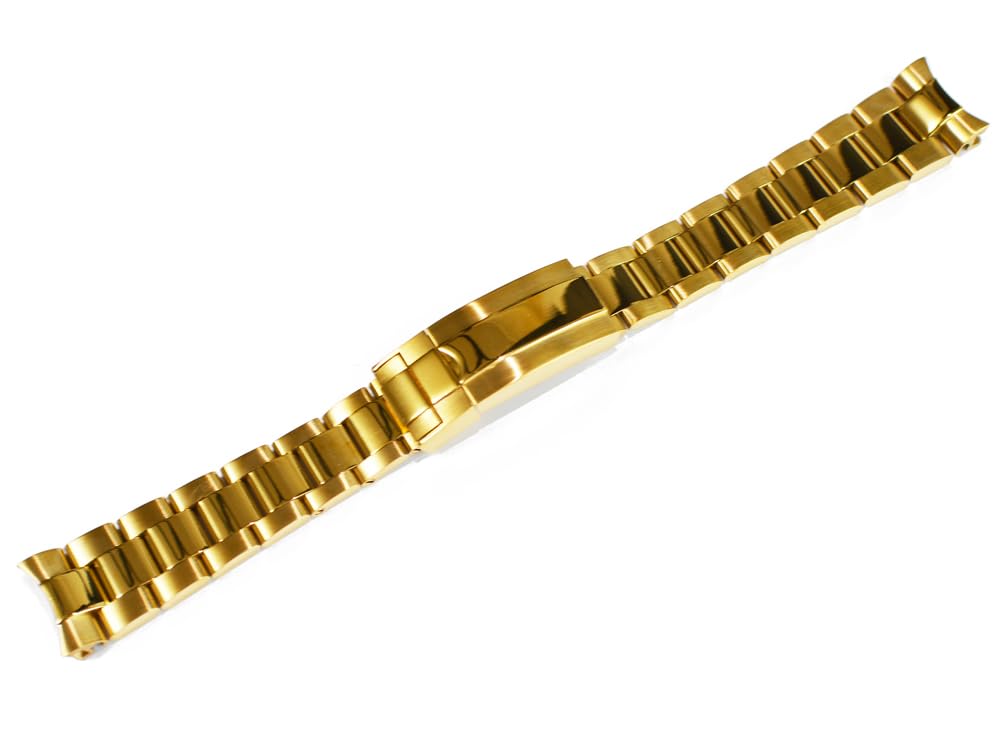 

King Watch Parts Совместимый с браслетом Oyster для часов Daytona Aftermarket Нержавеющая сталь GP Желтый 20 мм [Импорт Оригинал] Rolex GMT-Master II, Мужской