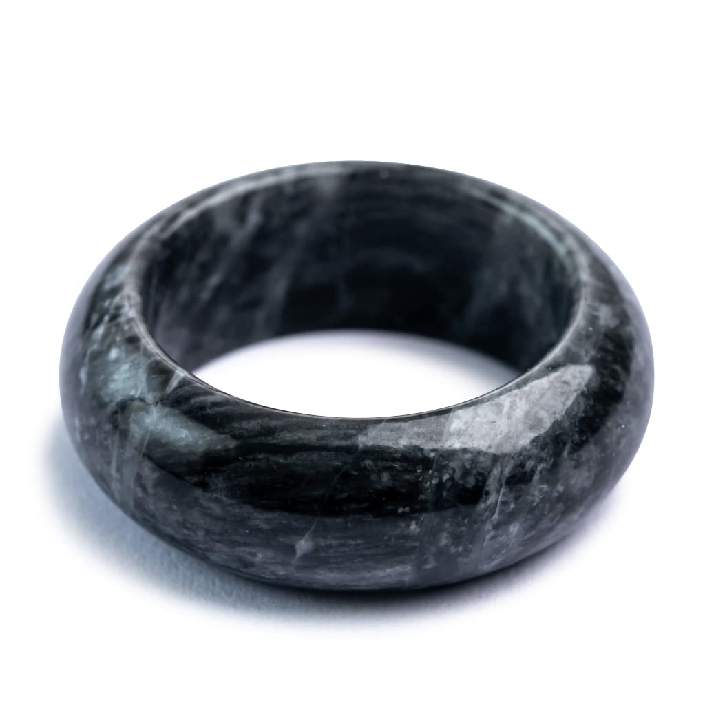 Size 16 Itoigawa Natural Jadeite Hollow Japanese National Jomon Power Stone Jadeite Workshop Special Paulownia Wood Quality Guarantee YB0327 Ring,