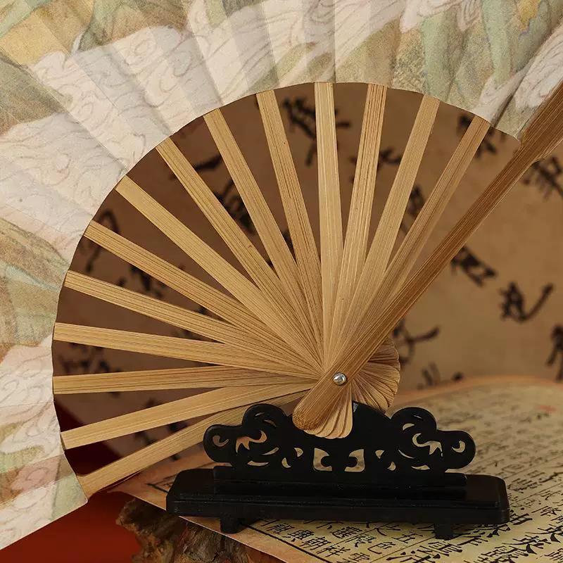 Ventilateur pour homme style chinois 10 pouces, Ventilateur pliant style ancien, Ventilateur pliant nouveau style chinois, Grand ventilateur, Ventilateur de danse, Ventilateur de performance