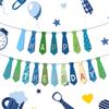 Day Father Themed Tie Patterns Banner Celebration Scene Props Decoration