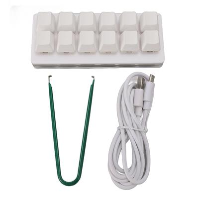 Klawiatura gamingowa z 12 klawiszami USB Typ C Przewodowa Programowalna RGB Wielofunkcyjna Mała Mechaniczna Czerwona