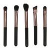 6 in 1 Makeup Brush Set Portable Synthetic Cosmetic Brushes Set for   Blending Powder Eye Shadow with Mirror