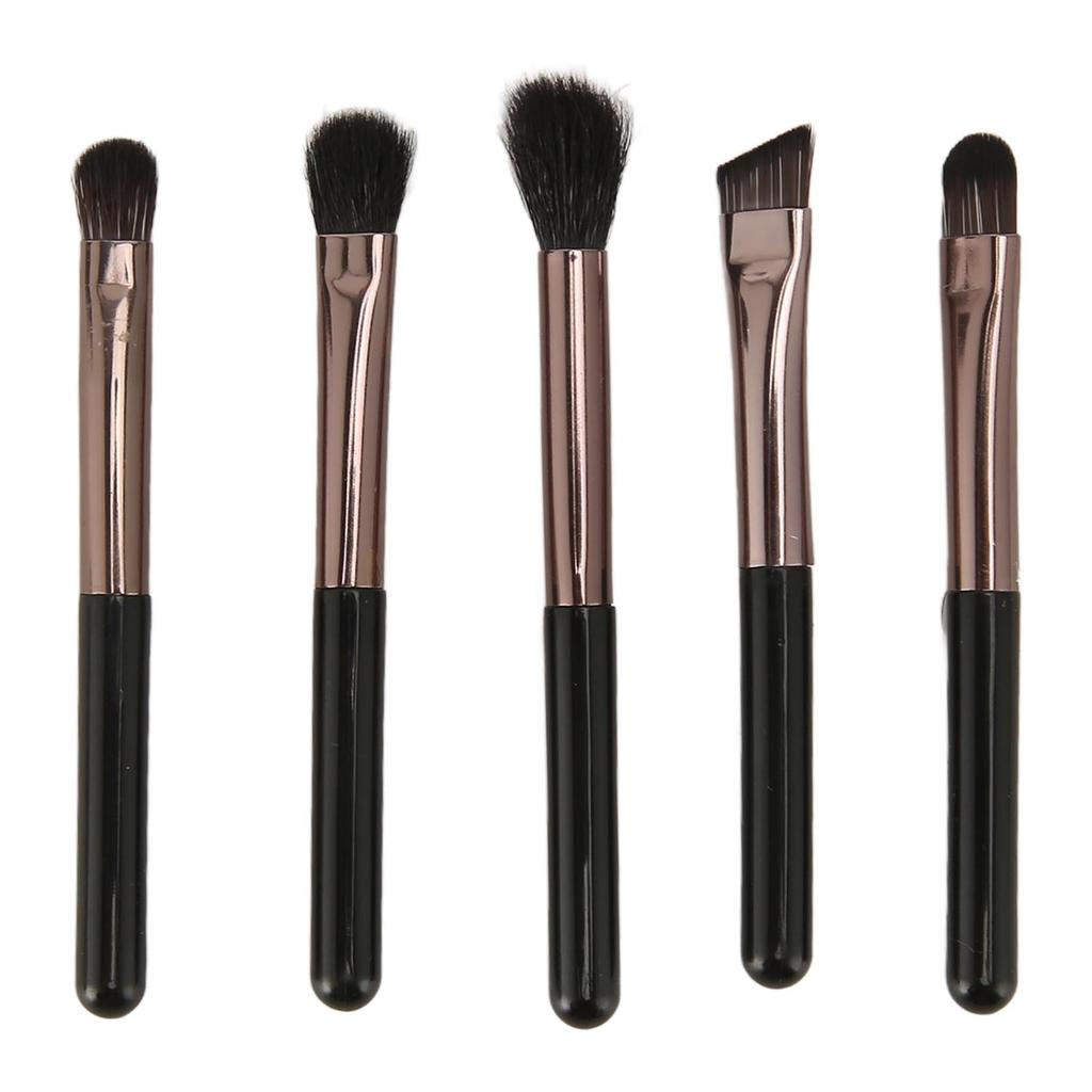 6 in 1 Makeup Brush Set Portable Synthetic Cosmetic Brushes Set for   Blending Powder Eye Shadow with Mirror