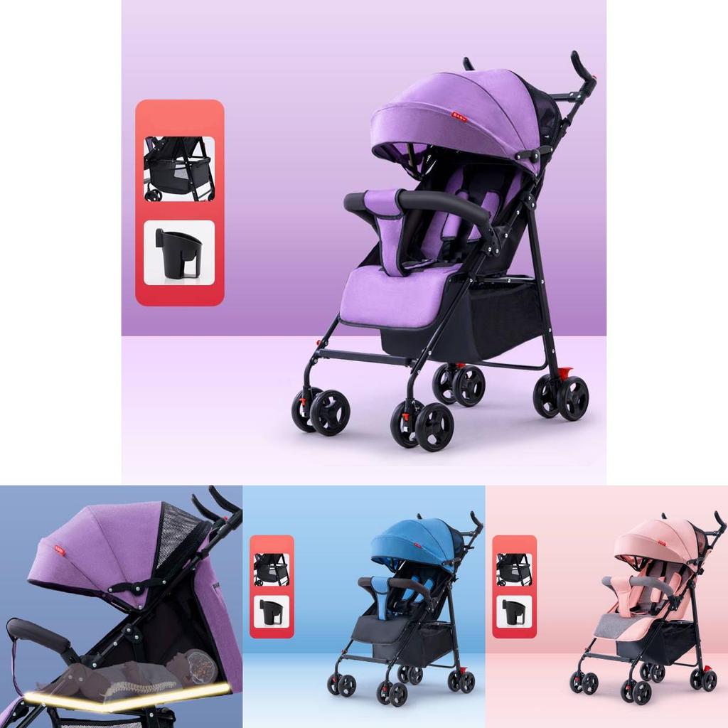 Lightweight Versatile Baby Stroller With Reclining Seat And Easy Folding Design For Comfortable Travel
