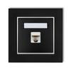 1x Internet Socket with Frame Karlik Mini Color Matt Black/silver