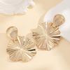 Gold Color Lotus Leaf Earrings Zinc Zinc Alloy Pendant Earrings Trendy Geometric Drop Earrings  Party