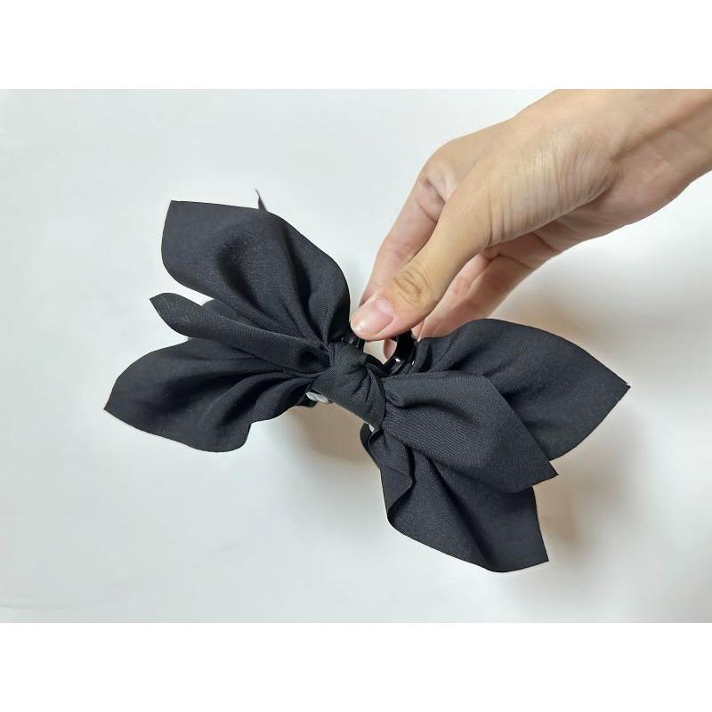 French-style Cashew Flower Bow Clip Sweet Shark Clip  Resort-style Ponytail Clip  Fashionable Headwear