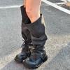 Niche design fashionable long boots summer new retro babes pile boots thick heel and thin