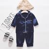Kleinkind Baby Jungen Langarm Solid Tops + Hosen Pyjamas Nachtwäsche Outfits