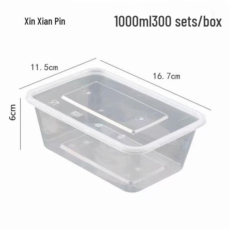

Disposable Rectangular Plastic Food Containers with Lids