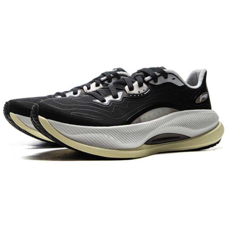 Li Ning Yueying 4 PRO Cushioning Slip Resistant Rebound Low Top Casual Running Shoes Men's Black ARHV007-4