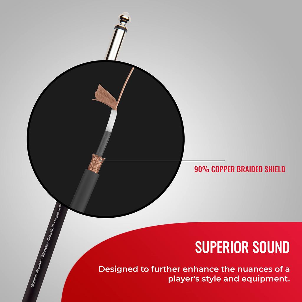 MONSTER CABLE 21ft Guitar Cable with Direct To Direct Plugs CLAS2-I-21 (M) (Product Code 600496)