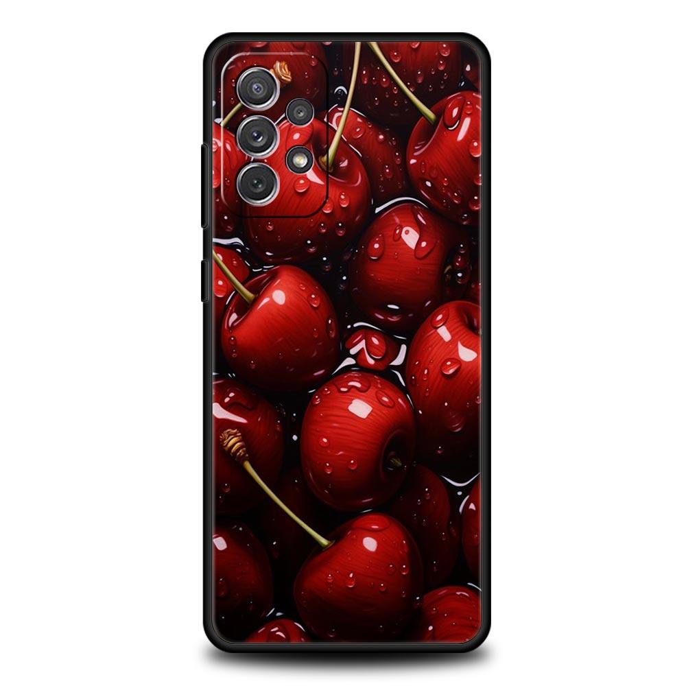 Kirschen Kirschfrucht Handyhülle Für Samsung Galaxy A17 A07 A55 A35 A25 A15 A05 A33 5G A31 A23 A21s A13 A41 A73 A53 A51 A71Abdeckung