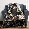 Name Custom Anime Death Note Print Flannel Blanket High Quality Warm Comfortable Cover for All Seasons Perfect for Gifts Home Decor