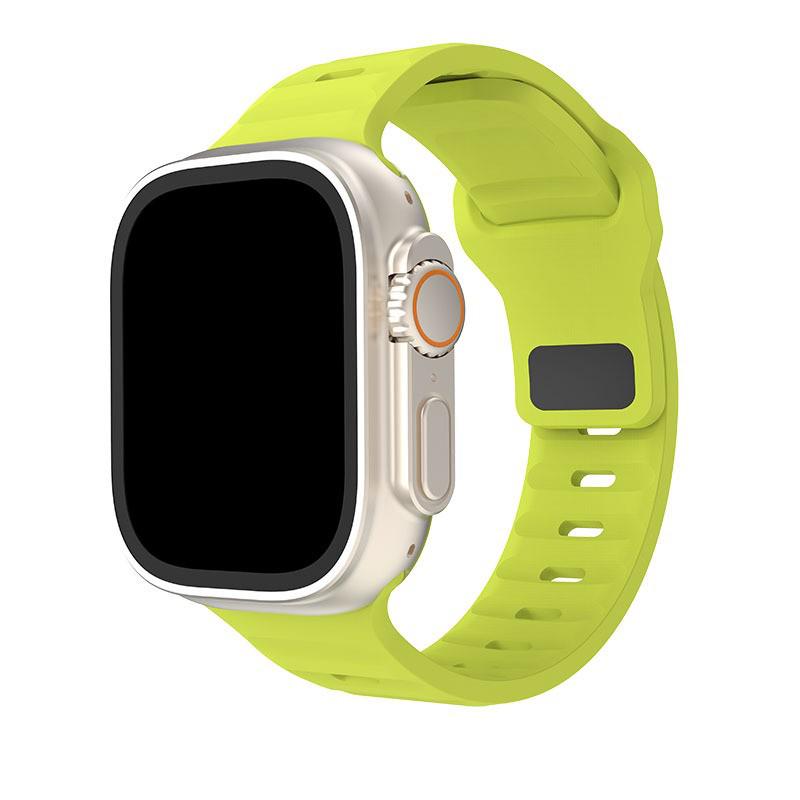 iWatch7 Diamond Buckle Horizontal Stripe S9 Silicone Strap for Apple Watch 8/Ultra