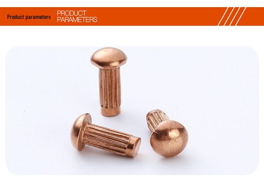 GB827 Knurled Brass Nameplate Rivets Available