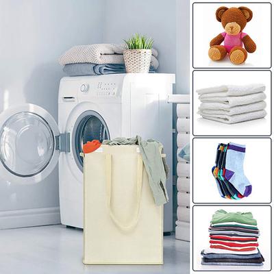 Wäscheaufbewahrungstasche mit ergonomischem Griff, faltbares Design, staubdicht, große Kapazität, Wäschekorb zur Kleiderorganisation