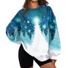 Women's Trendy Christmas Graphic Crewneck Sweatshirt Lightweight Casual Pullover Top for Holiday