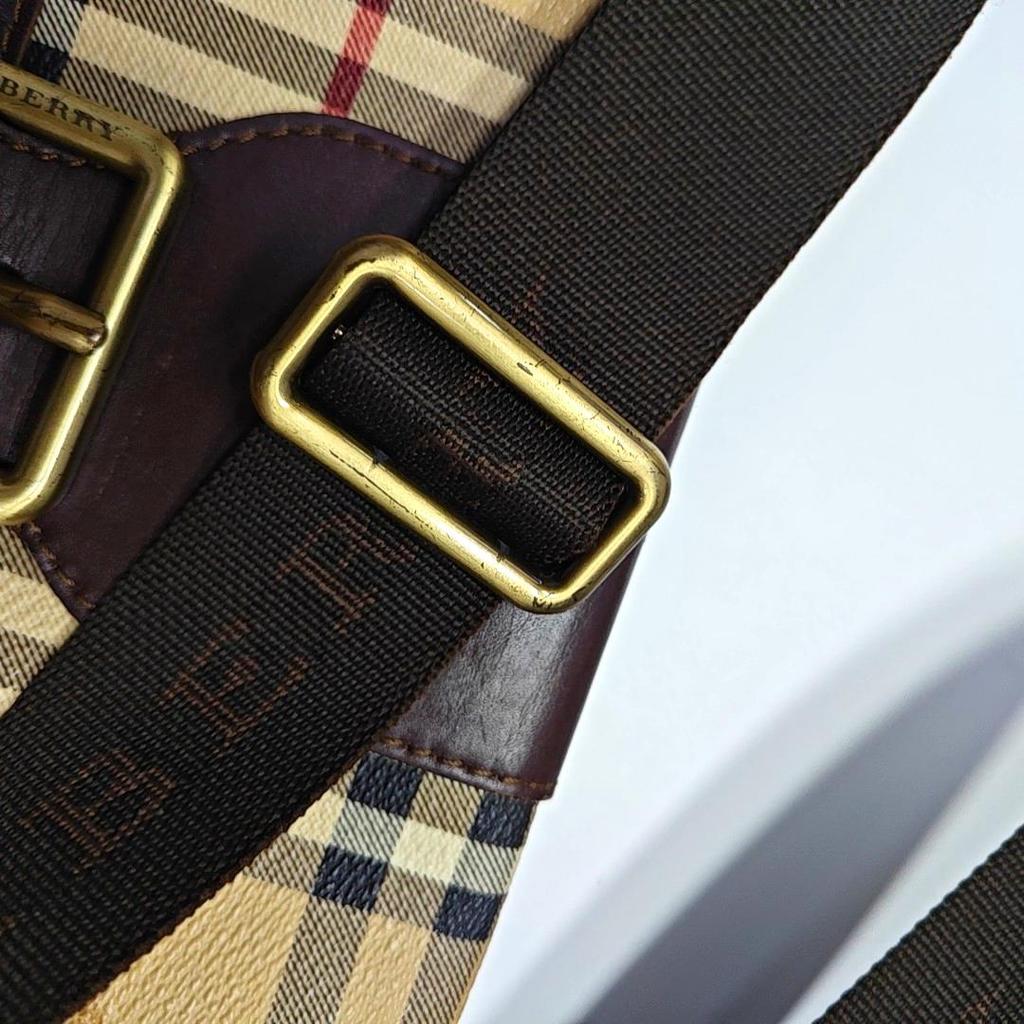 [Pre-Owned] House Logo Shoulder Strap Flap Closure Canvas And Leather Crossbody Bag - Good #XDY020