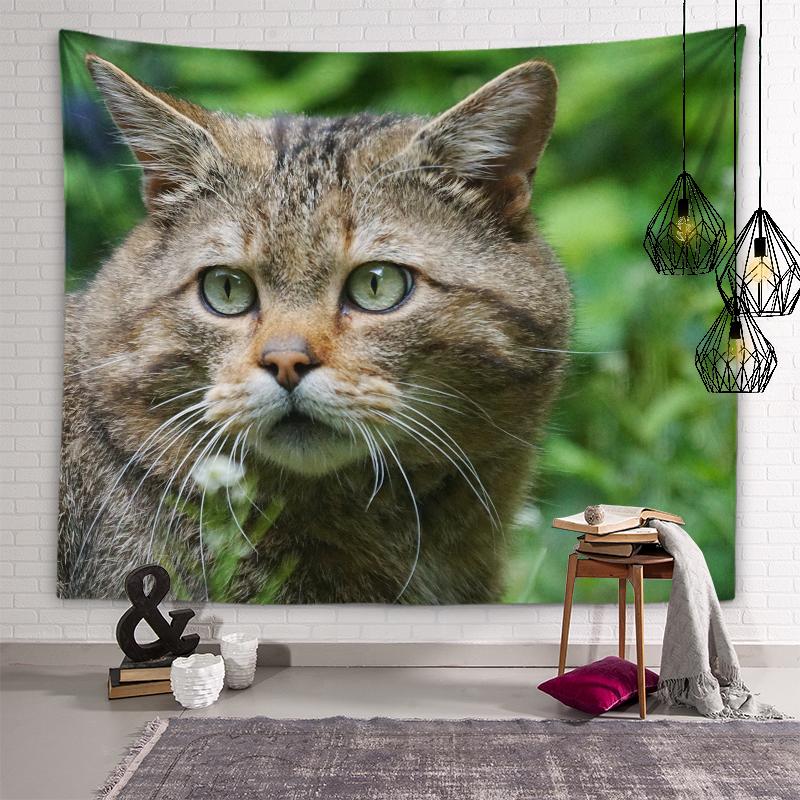 Cute Cat Tapestry Background Wall Art Decoration Wall Hanging Bedroom Dormitory Room Kawaii Home Decoration