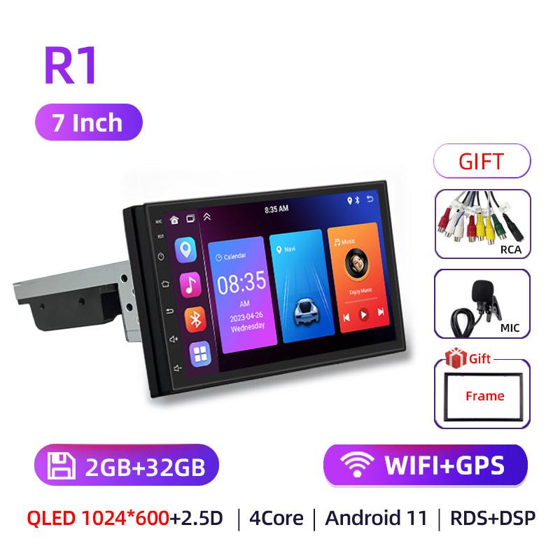 7'' 10'' 8Core Android 11 1Din Car Multimedia CarPlay 5G Universal Navigation GPS 1 DIN Headunit Auto Radio Audio Stereo dvd