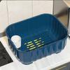 Cupboard Dust Proof Semi-flip Cover Bowl Storage Plate Holder Drain Rack Dish Rack Storage Box