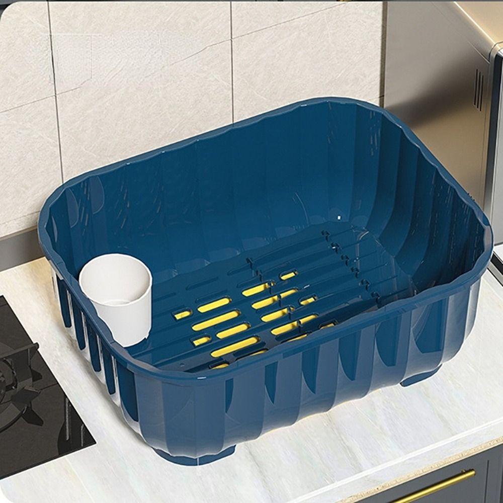 Cupboard Dust Proof Semi-flip Cover Bowl Storage Plate Holder Drain Rack Dish Rack Storage Box