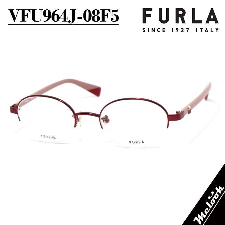 Used FURLA Women's Glasses Frame Sunglasses VFU964J-08F5 Shiny Bordeaux